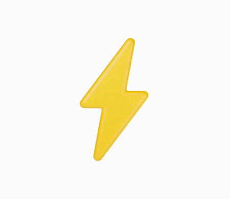 3d Realistic Lightning bolt Vector illustrationのイラスト素材