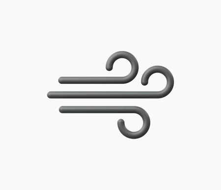 3d Realistic Wind icon vector Illustrationのイラスト素材