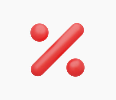 3d Realistic Percentage symbol vector illustration.のイラスト素材