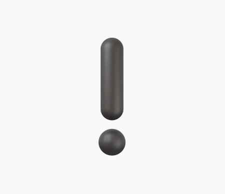 3d Realistic Exclamation mark vector illustrationのイラスト素材