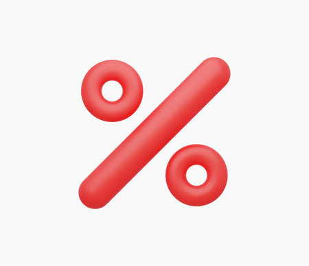 3d Realistic Percentage symbol vector illustration.のイラスト素材