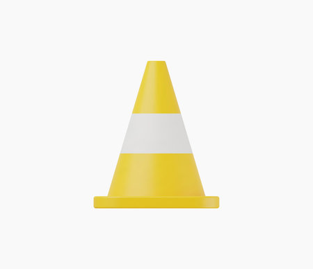 3d Realistic Traffic cone vector illustration.のイラスト素材