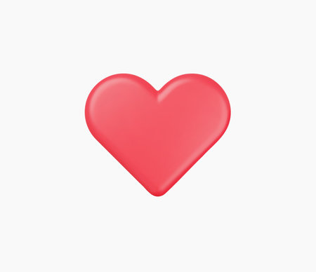 3d Realistic Heart or Love Icon vector illustrations.のイラスト素材