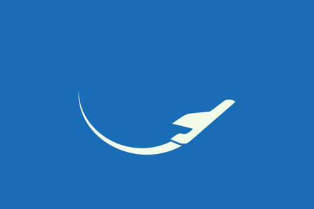 Vector illustration of plane shape design. Minimalist and simple logo, flat style, modern icon and symbolのイラスト素材