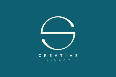 The design of the letter S logo is elegant like a circle. Minimalist and modern vector illustration design suitable for business and brandsのイラスト素材