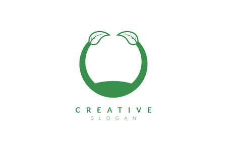 Vector design leaf various abstract shape. Minimalist leaf design, flat logo style, modern icon and symbolのイラスト素材