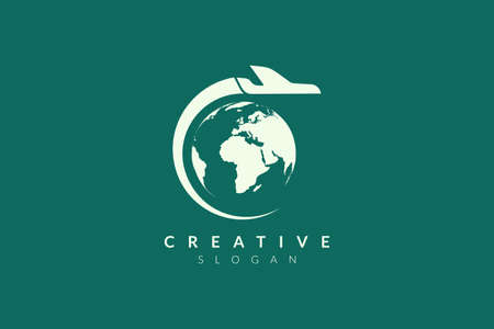 Vector illustration of plane shape design. Minimalist and simple logo, flat style, modern icon and symbolのイラスト素材