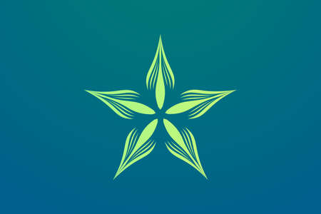 Abstract flower and leaf logo design. Simple and modern vector design for business brands in the spa, hotel, beauty, health, fashion, cosmetic, boutique, salon, yoga, therapyのイラスト素材