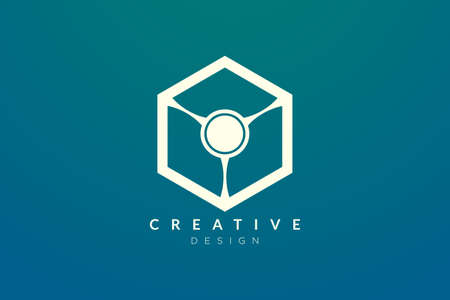Hexagon Design creation. Modern minimalist and elegant vector illustration. Suitable for patterns, labels, brands, icons or logosのイラスト素材