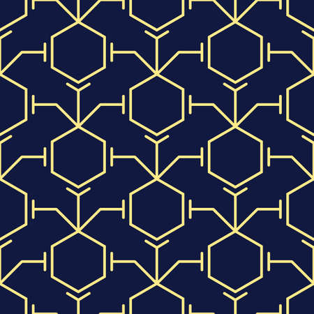 Vector Design of Geometry Pattern with Futuristic Gold Color. Perfect for Wallpaper, Fabric, Wrapping, etc.のイラスト素材