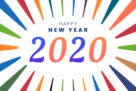 Design the logo text Happy New Year 2020. Cover the business diary for 2020 with a wish. Brochure,...