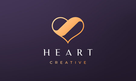 Feminine love logo concept with luxury and modern styleのイラスト素材