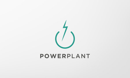 simple power lightning logo in modern style