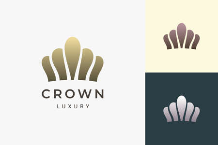 Crown logo in luxury and clean shape represent king and queenのイラスト素材