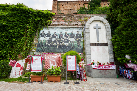 Superga basilica, "Grande Torino" football memorial on Turin hillのeditorial素材