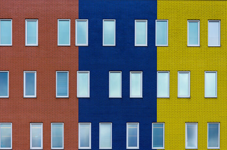 A colorful building in Amsterdamの写真素材