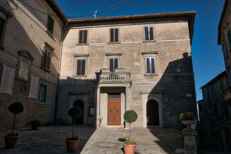 Chiusdino,Italy  2017 December 9: Chiusdino Town Hallのeditorial素材
