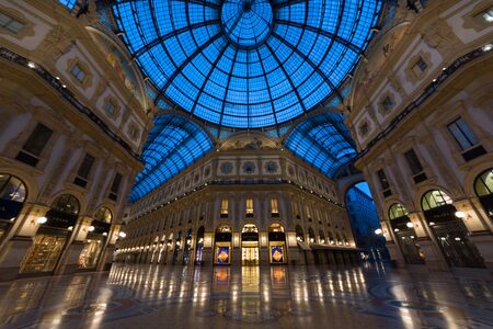 Milan, Italy - Mar 18, 2017: Galleria Vittorio Emanuele II in Milan,  is the oldest shopping mall of Milan.のeditorial素材