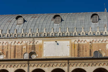 PADOVA, ITALY - December 28, 2016 - Solar sundial on the dome of the Palazzo della Ragione in Padovaのeditorial素材