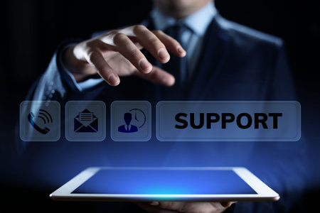 Support Customer Service Quality assurance Business Technology concept.