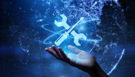 Technical support customer service Business technology concept.の写真素材