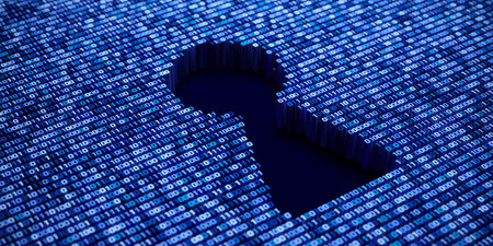 Privacy system security cyber internet technology concept. 3D rendered illustration.の写真素材