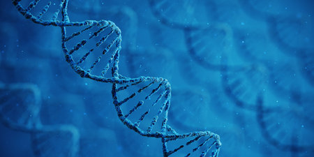 DNA biotechnology science medicine genetic concept. 3d render Illustration.