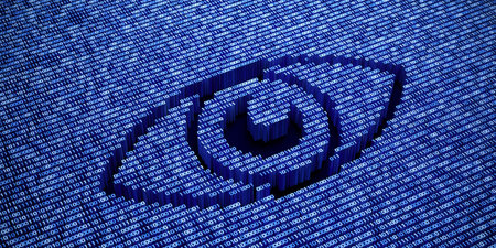 Privacy system security cyber internet technology concept. 3D rendered illustration.