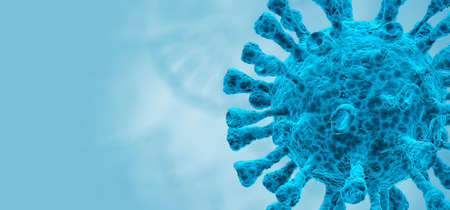 virus  under the microscope. Science epidemic infection concept. 3D rendered illustration.の写真素材