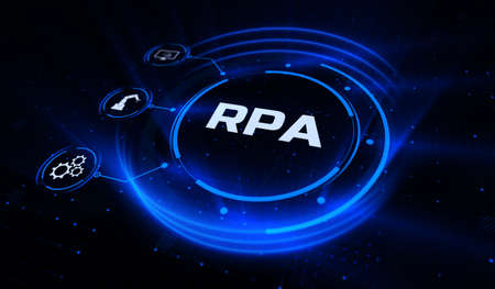 RPA Robotic process automation business process optimisation innovation technology conceptの写真素材