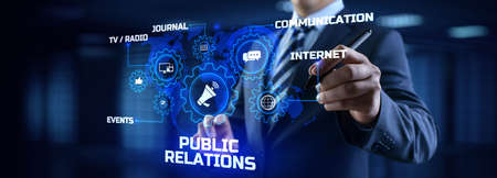 PR Public relations concept. Communication advertising marketing strategyの写真素材