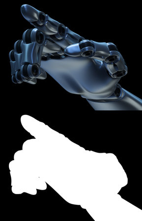 Hand of a robot. Internet technology concept. 3D rendered illustrationの写真素材