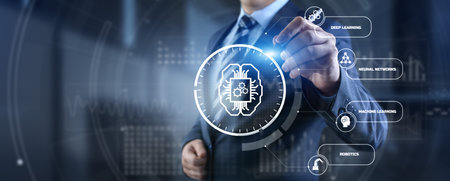 AI Artificial intelligence Neural network Machine learning Technology concept.