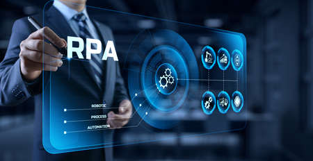 RPA Robotic process automation business process optimisation innovation technology conceptの写真素材