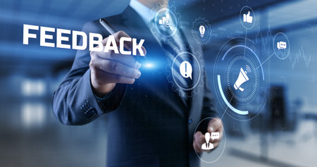 Feedback customer satisfaction review marketing concept.の写真素材