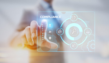 Compliance rules regulation policy law. business technology concept.の写真素材