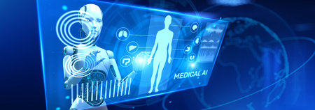 AI in Medical Diagnosis and Healthcare Technology. 3d render.の写真素材