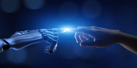 Human-Robot Interaction, AI Integration in Digital Ecosystems, Big Data, Data Science.の写真素材