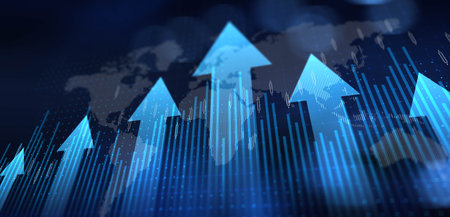 Global Market Growth Trends, Business ant technology concept.の写真素材