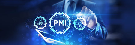 Purchasing Managers Index and Business Performance Tracking Technology Concept Illustrated with PMI...