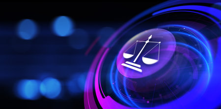 Law concept lawyer cyber digital compliance business technology concept.の写真素材