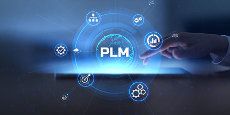 PLM Product Lifecycle Management with Digital Integration and Engineering Collaboration.の写真素材