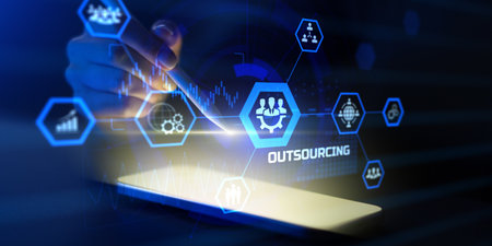 Outsourcing and Global Business Process Management Strategy in Digital Transformation.の写真素材