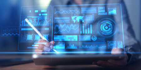 Virtual Dashboard for Data Visualization and Interactive Analytics Tools.