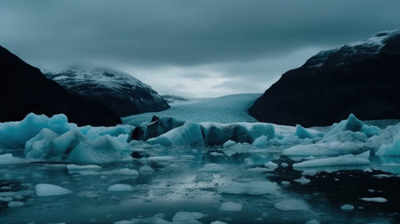Glacier lagoon in Iceland, Europe. Toned.の素材