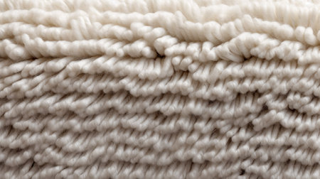 Close-up of a white woolen sheep wool as a backgroundの素材