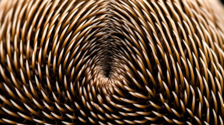 abstract background of a spiral of brown color. macro photo.の素材