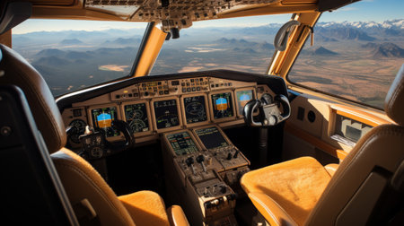 A view from the cockpit of a jumbo jet .UHD wallpaperの素材