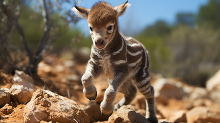 A zebra family walking together.UHD wallpaperの素材