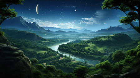 Beautiful green mountain .UHD wallpaperの素材